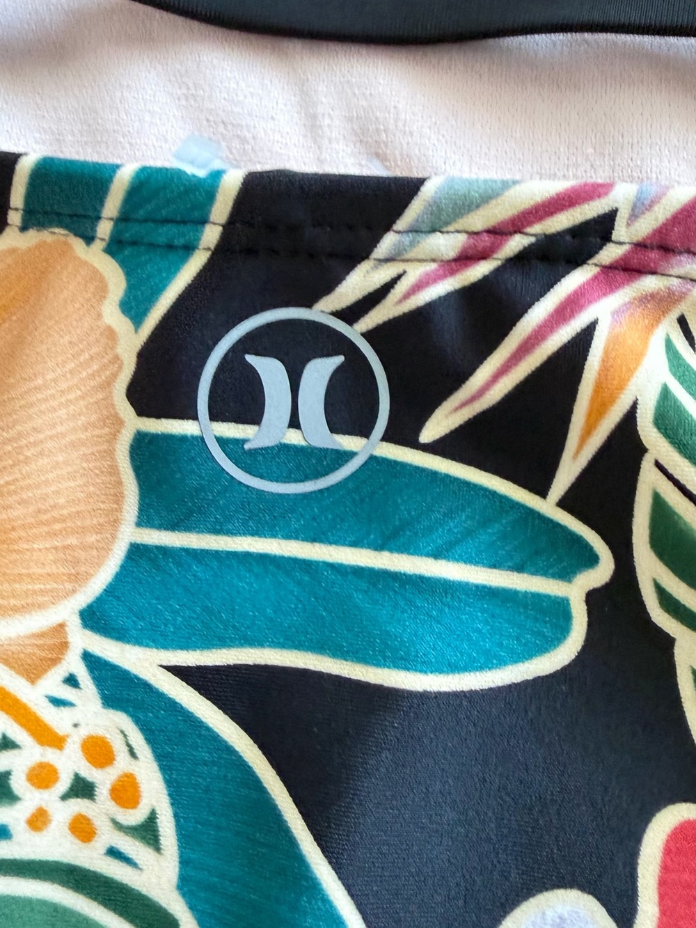 Hurley Black One-Piece Swimsuit with Tropical Floral Print - Picture 3 of 6